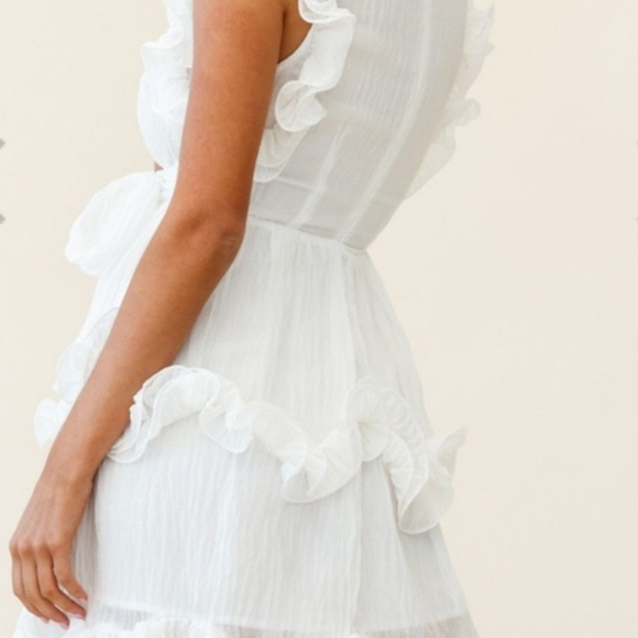 Brand new Saint+secrets white deep v dress - Picture 3 of 3